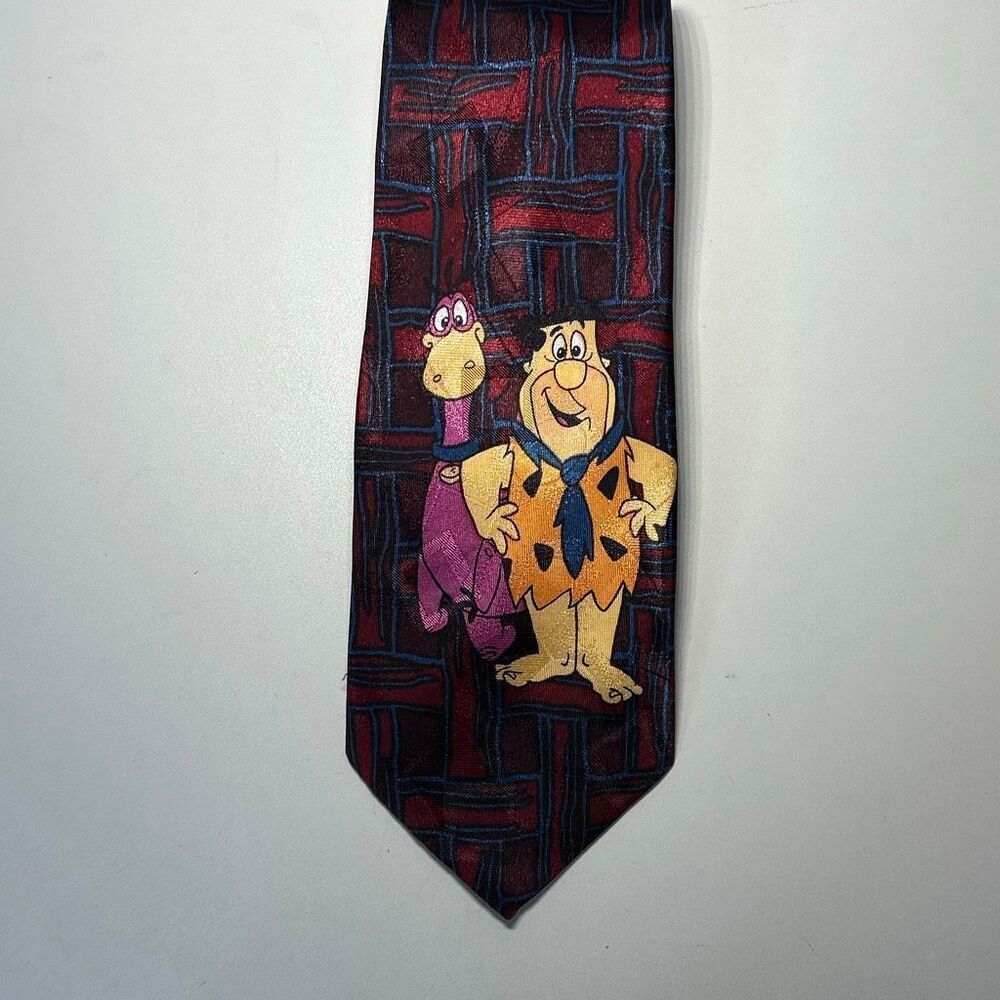 Flintstone’s Fred and Dino Vintage Necktie Novel Ties 1994